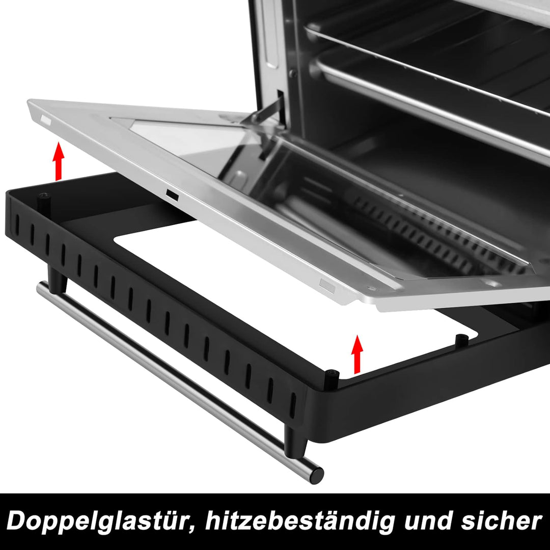 WOLTU Minibackofen 12 Liter, 800 Watt Toasterofen | Pizzaofen | Backblech mit Timer Mini Backofen fü