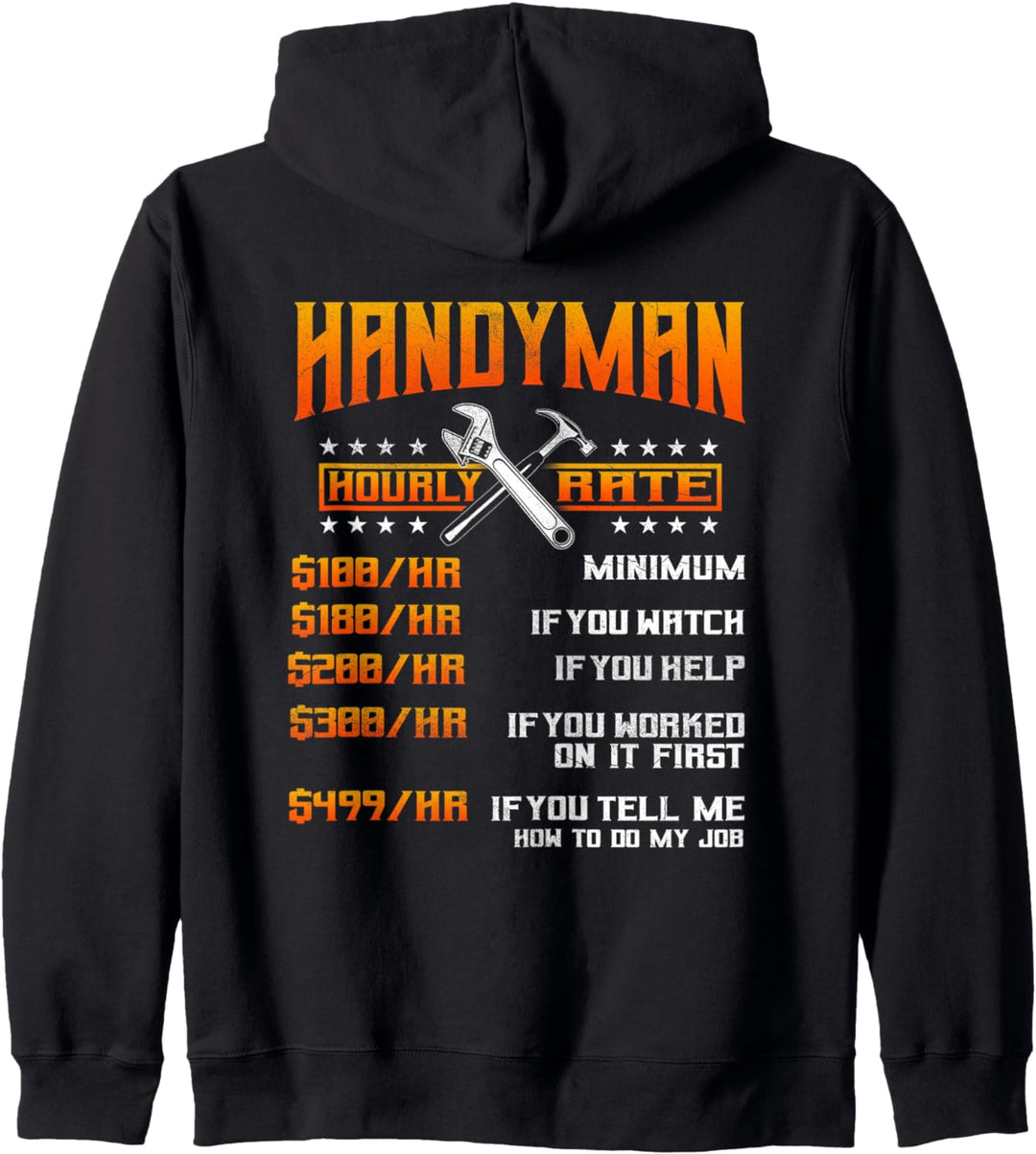 Handwerker Geschenke Design auf der Rückseite der Kleidung Kapuzenjacke