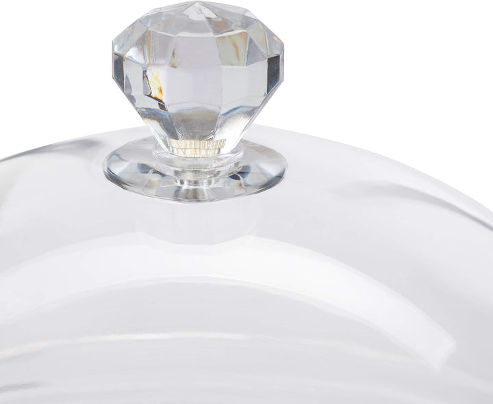 Relaxdays Käseglocke mit Käsebrett, Stahl Käsebesteck, Käsemesser, Käsegabel, Servierplatte, Bambus,