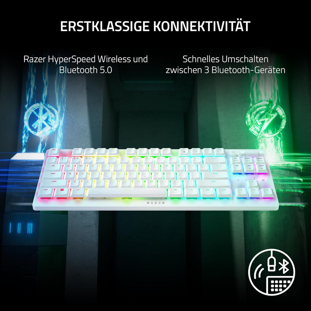 Razer DeathStalker V2 Pro Tenkeyless (Red Switch) - Kabellose Optische Low-Profile-Gaming-Tastatur (