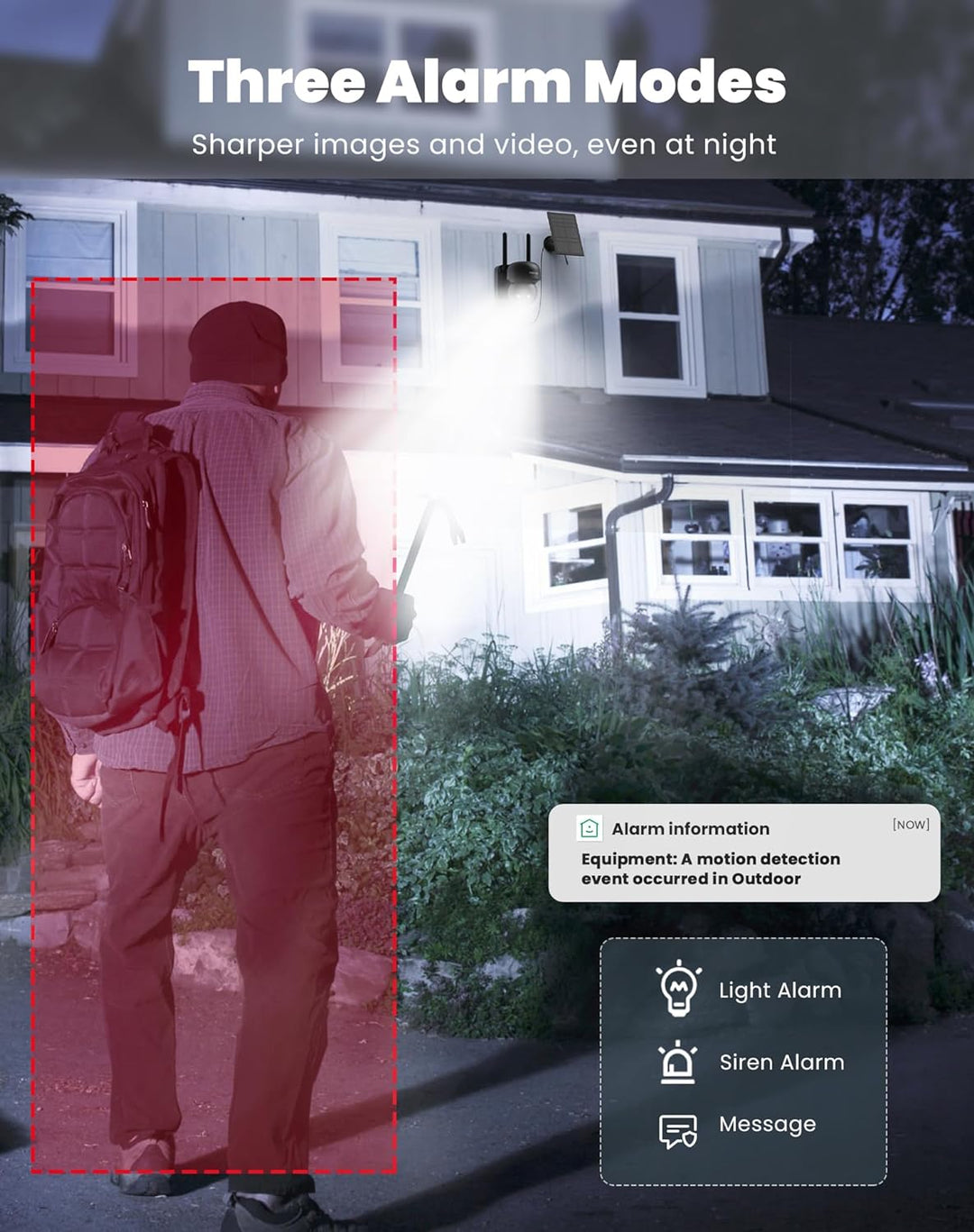 FOAOOD 2K Überwachungskamera Aussen Akku, 360°PTZ Kamera Überwachung Aussen Solar, Aussenkamera mit