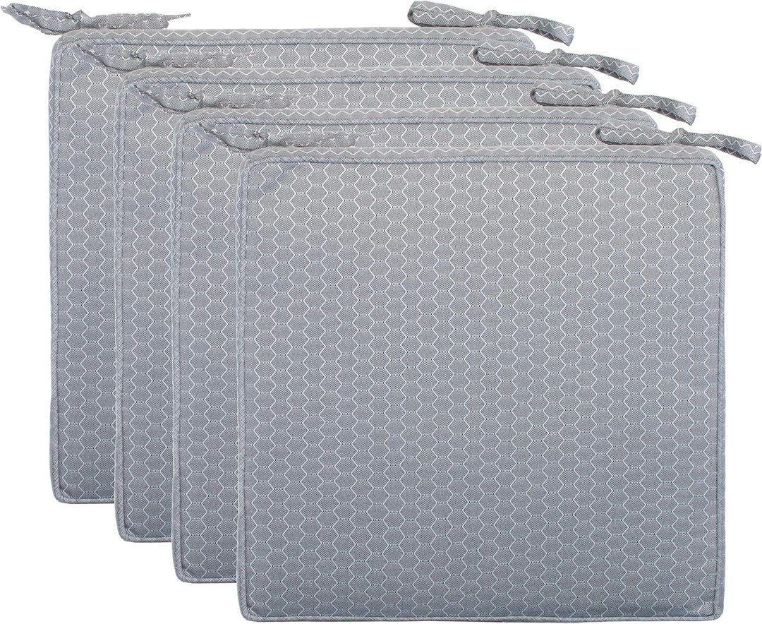 Brandsseller Outdoor Garten Sitzkissen Auflagen Kissen mit Paspel - Waben-Optik - Schmutz- und Wasse