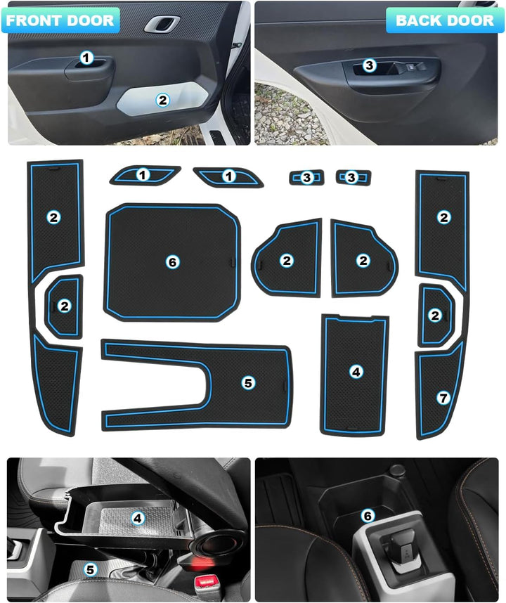 CDEFG Kompatibel mit Dacia Spring Electric EV 2025 Facelift Gummimatten Mittelkonsole Antirutschmatt