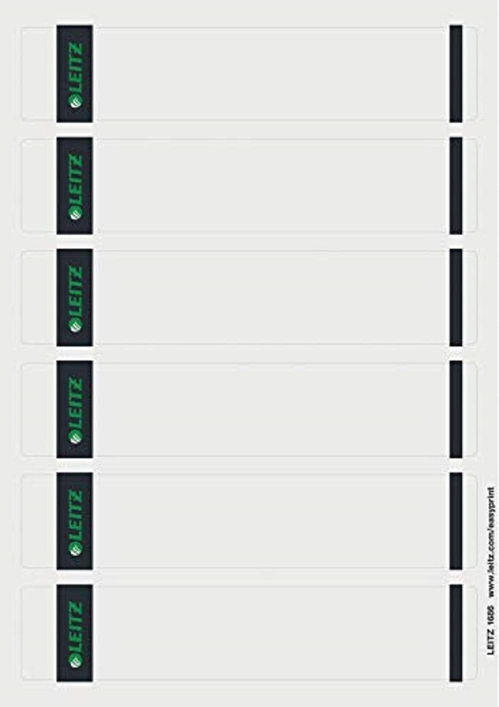 Leitz PC-beschriftbare Rückenschilder selbstklebend für Standard- und Hartpappe-Ordner & PC-beschrif