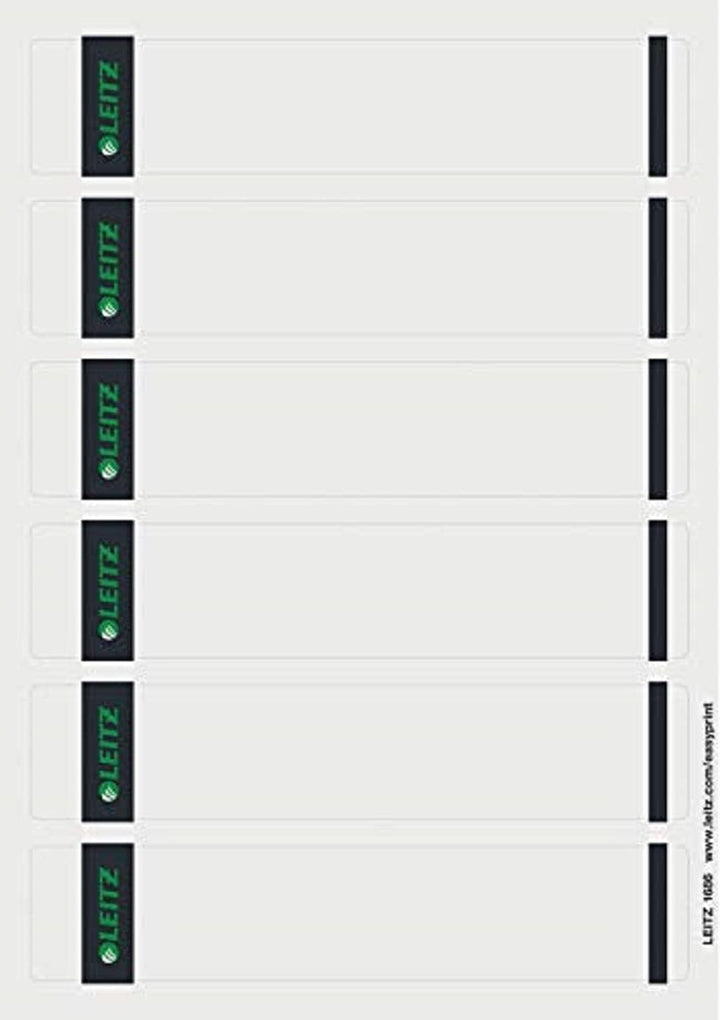 Leitz PC-beschriftbare Rückenschilder selbstklebend für Standard- und Hartpappe-Ordner & PC-beschrif