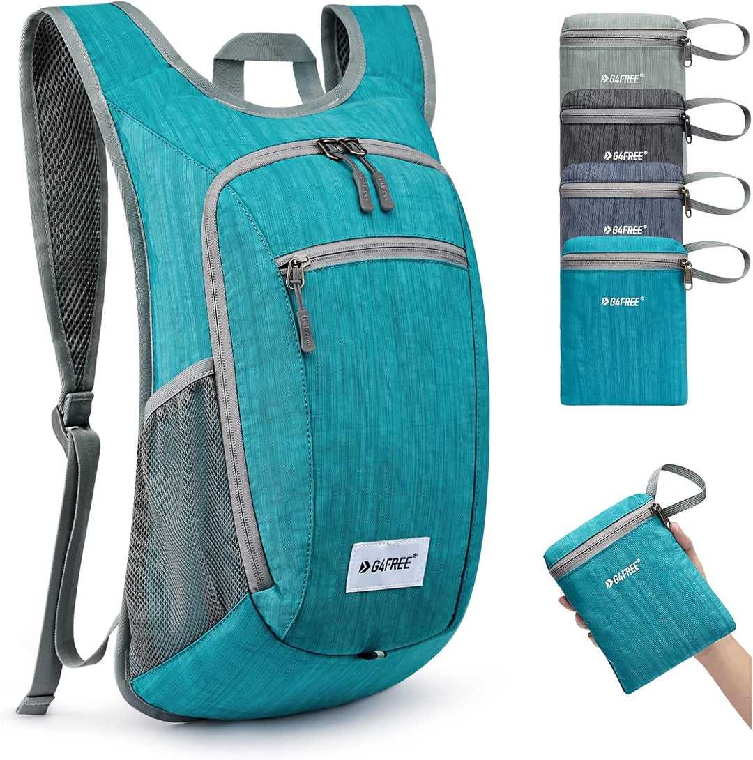 Kleiner Rucksack 10/15/20L Faltbarer Leichter Wanderrucksack Damen Herren, 10Liters