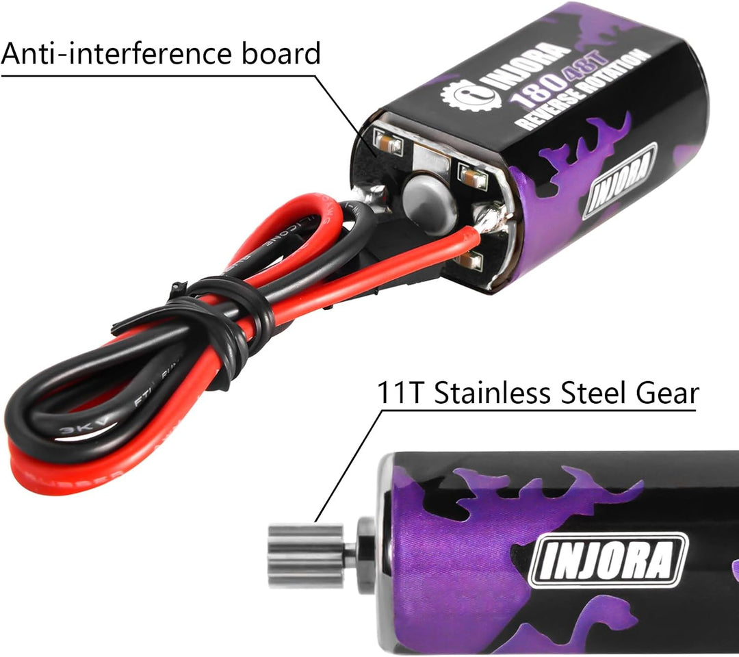INJORA 180 Pro 48T Motor und Getriebe Getriebemit Low Range Stahl Ausrüstung für 1/18 TRX4M Upgrade