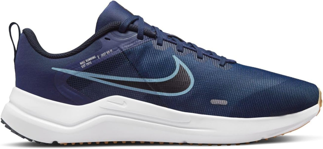 Nike Herren Downshifter 12 Sneaker 41 EU Midnight Navy Worn Blue Dark Obsidian, 41 EU Midnight Navy