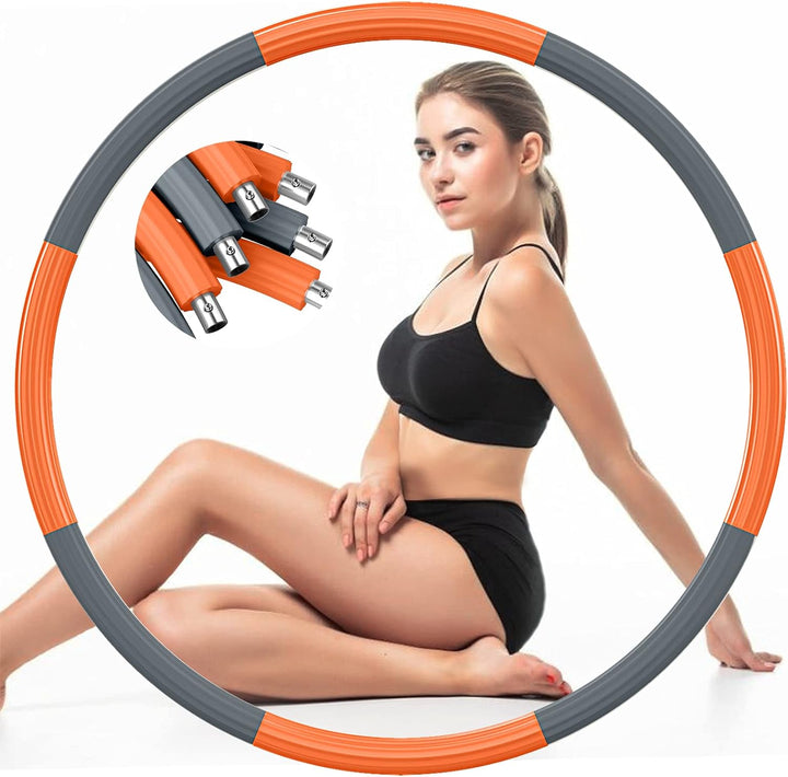 DUTISON Hula Reifen Hoop für Erwachsene, Fitness Reifen Gewichtet Rostfreier Stahl Hullahub Reifen z