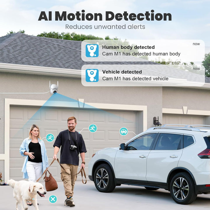 litokam Überwachungskamera Aussen 2.5K, 4MP WLAN Outdoor Kamera mit bewegungsmelder, 360 Grad Kamera