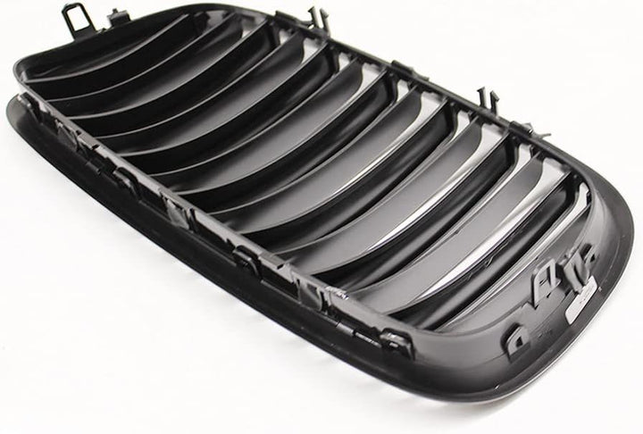 HZTWFC Doppellamelle Schwarz glänzend Vorderseite Racing Nierengitter Sportgrill passend für BMW X5