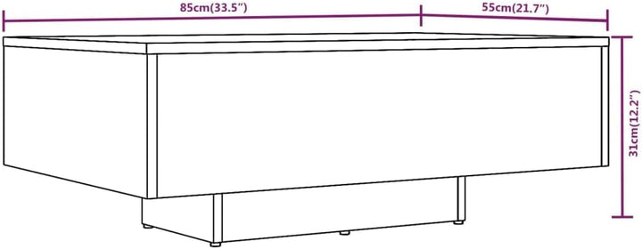 FIRBNUS 85x55x31 cm Kaffeetisch Beistelltisch Wohnzimmertisch Modern BĂŒrotisch Stilvollen Kleiner Ti
