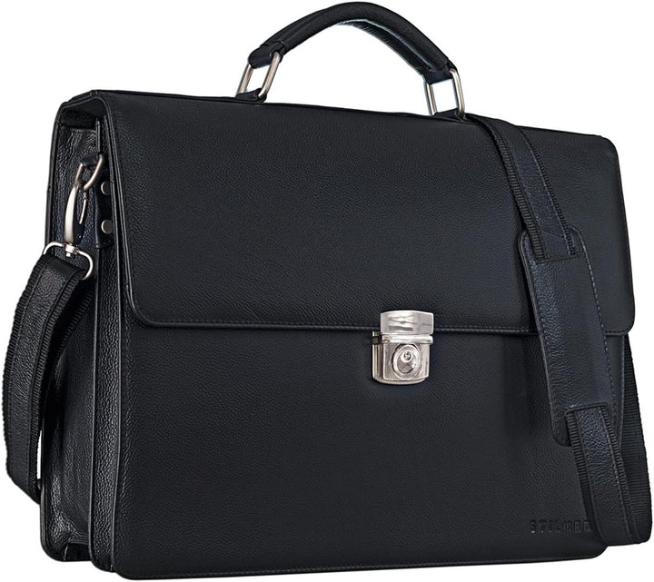 STILORD 'Robert' Aktentasche Businesstasche 15,6 Zoll Laptopfach passend für grosse DIN A4 Ordner mi