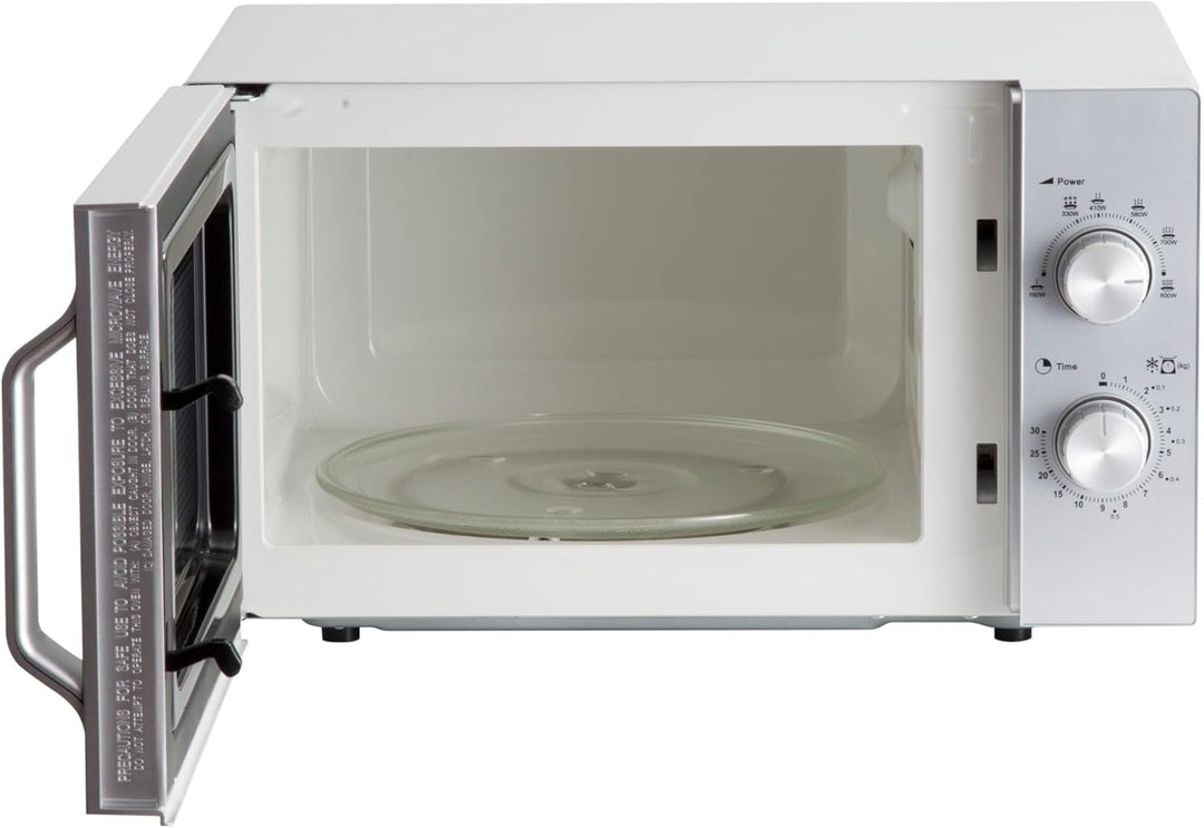 Sharp R204S Solo-Mikrowelle / 20 L / 800 W / 6 Leistungsstufen / Zeitschaltuhr von 30 Minuten bis 00