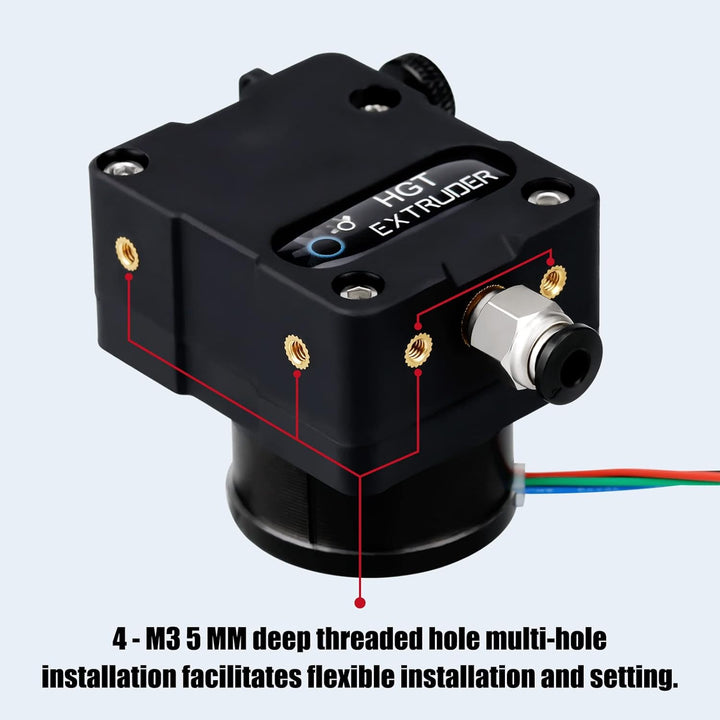 Update Universal Super Light HGT Extruder mit NEMA14 36 mm Schrittmotor gehärtetem Stahl Dual Gear B