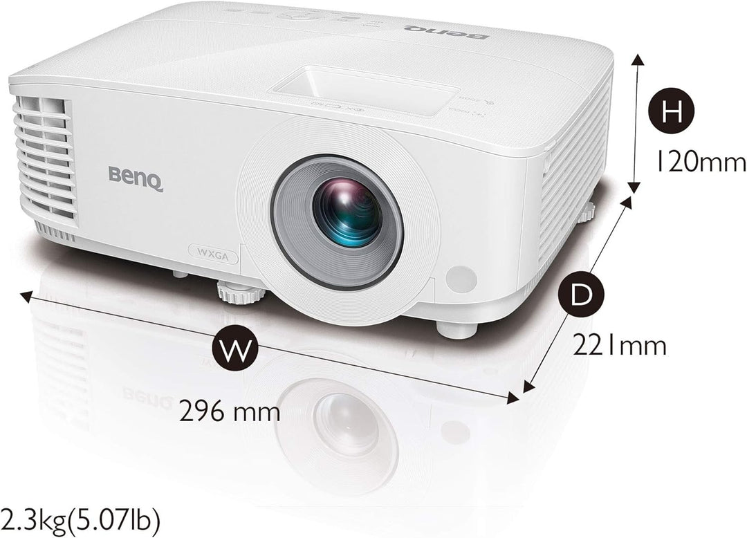 BenQ MW550 DLP-Projektor (WXGA, 1280 x 800 Pixel, 3.600 ANSI Lumen, HDMI, 20.000:1 Kontrast, 3D), We