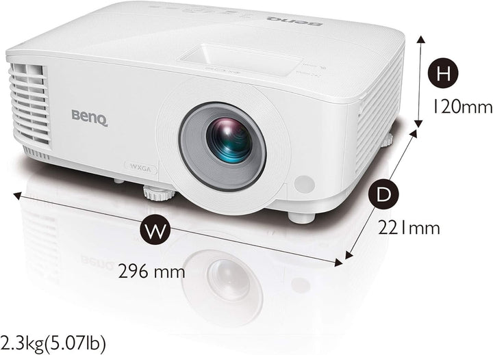 BenQ MW550 DLP-Projektor (WXGA, 1280 x 800 Pixel, 3.600 ANSI Lumen, HDMI, 20.000:1 Kontrast, 3D), We