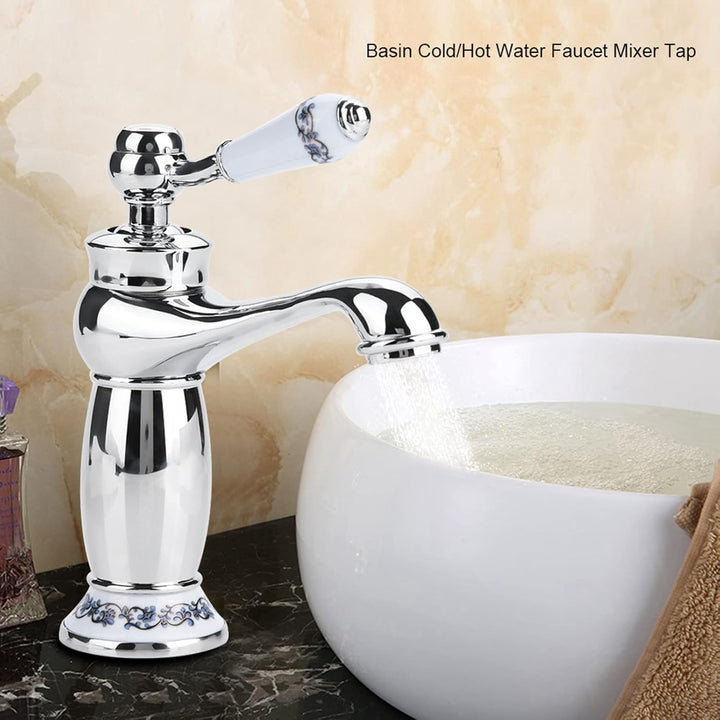 G1/2" Antikes Messing Mischbatterie Wasserhahn Waschbecken Bad Armatur Bronze Heisses Kaltes Wasser