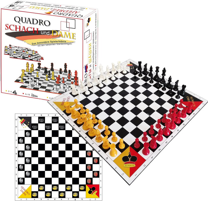 QuadroSchach + QuadroDame - Schach und Dame zu viert NEUE EDITION