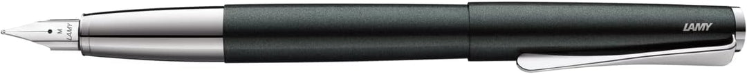 Lamy studio Füllhalter 069 - Füller aus Edelstahl in schwarz-grünem Lack-Finish mit einem polierten