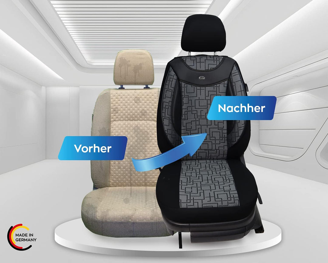 BREMER SITZBEZÜGE Mass Auto Schonbezüge kompatibel mit Toyota Auris E180 Fahrer & Beifahrer Set ab 2