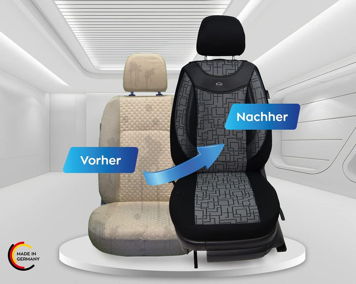 BREMER SITZBEZÜGE Mass Auto Schonbezüge kompatibel mit Toyota Auris E180 Fahrer & Beifahrer Set ab 2