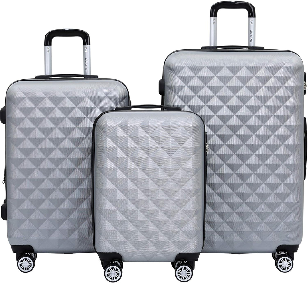 BEIBYE Kofferset 4 Zwillingsrollen Hartschale Trolley Koffer Reisekoffer Reisekofferset Gepäckset in
