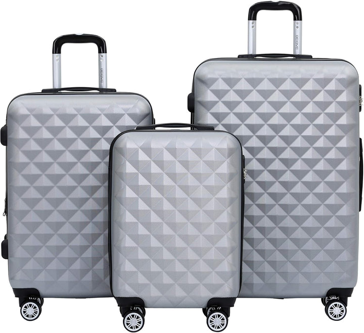 BEIBYE Kofferset 4 Zwillingsrollen Hartschale Trolley Koffer Reisekoffer Reisekofferset Gepäckset in