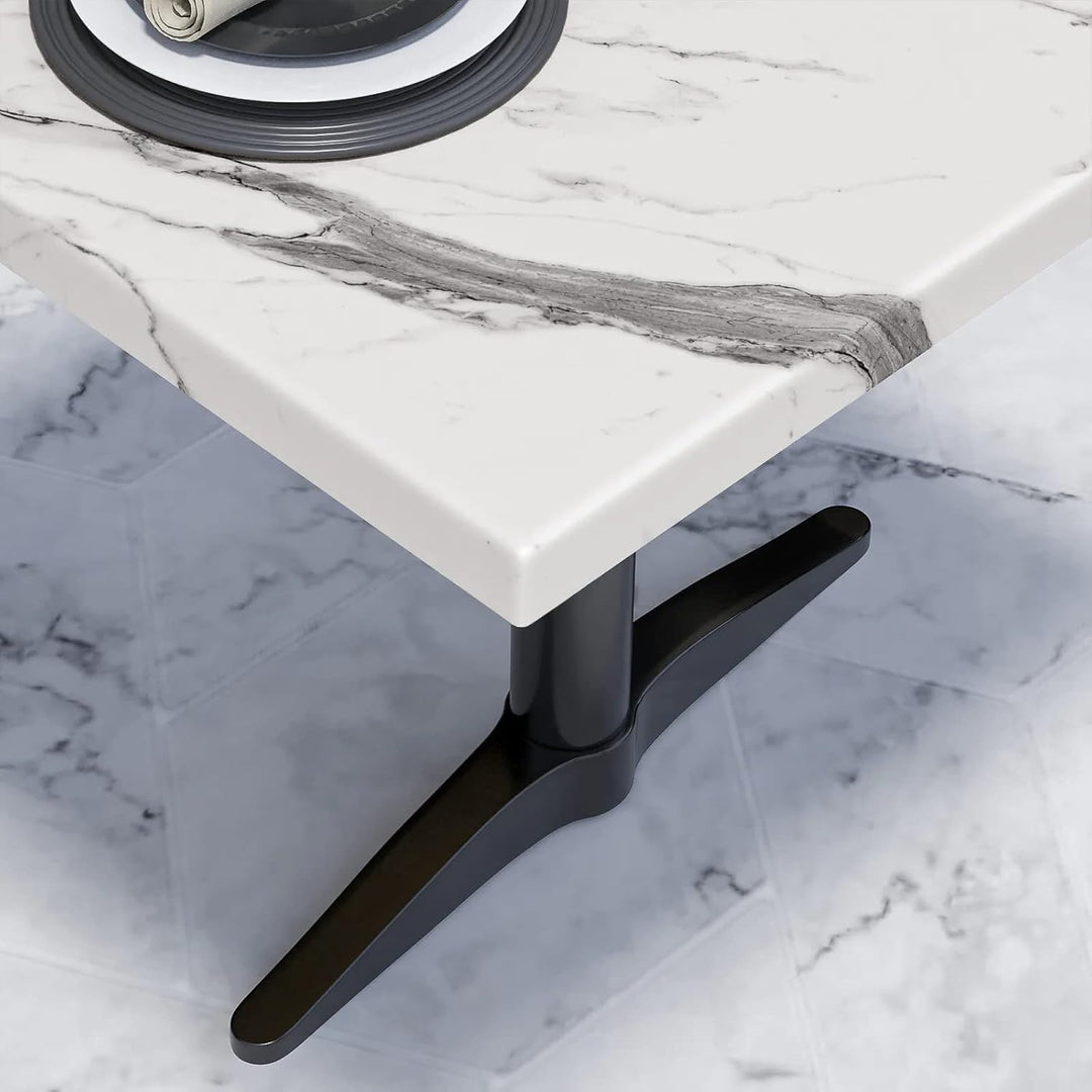 WERZA | Werzalit Tischplatte | Weiss Marmor | B:T 120 x 70 cm | Topalit Gartentischplatte | Perfekt
