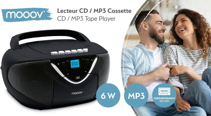 Metronic 477131 CD-/Kassettenradio schwarz, schwarz