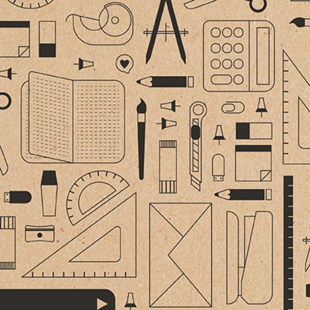 Clairefontaine 223809C - Rolle Geschenkpapier aus Kraftpapier 70g 50x0,70m, 100% recycelt, robust un