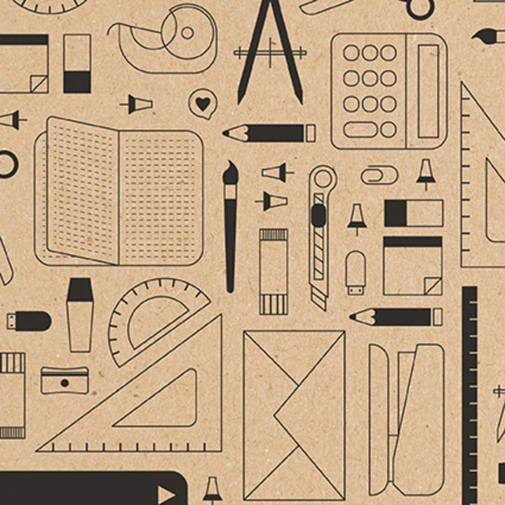 Clairefontaine 223809C - Rolle Geschenkpapier aus Kraftpapier 70g 50x0,70m, 100% recycelt, robust un