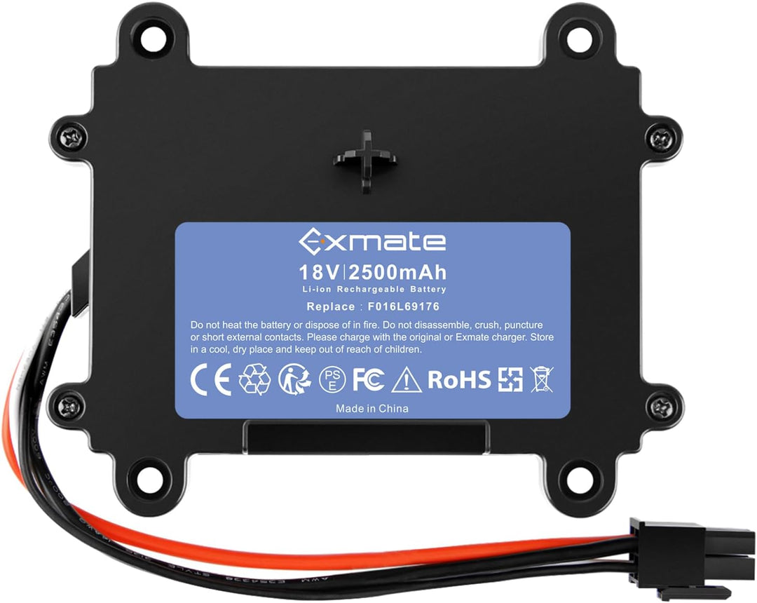 Exmate Batterie 2500mAh Kompatibel mit Bosch Indego 350, 400, M 700, M+ 700, S+ 350, S+ 400 Rasenrob