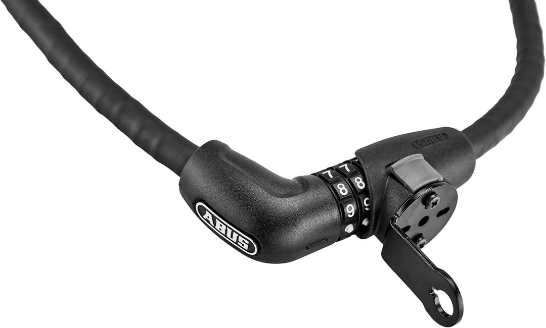 ABUS Panzerkabelschloss Steel-O-Flex Tresorflex 6615C + SCLL-Halterung - Zahlenschloss aus Stahlkabe