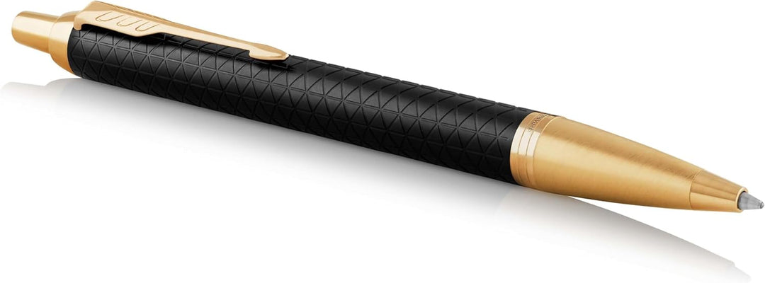 Parker IM Kugelschreiber , Premium Black , Mittlere Spitze , Blau , Geschenkbox Kugelschreiber Premi