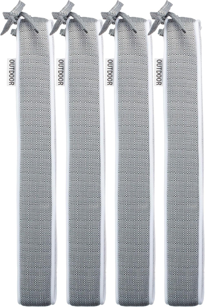 Brandsseller Outdoor Garten Sitzkissen Auflagen Kissen mit Paspel - strukturierte Leinenoptik- Schmu