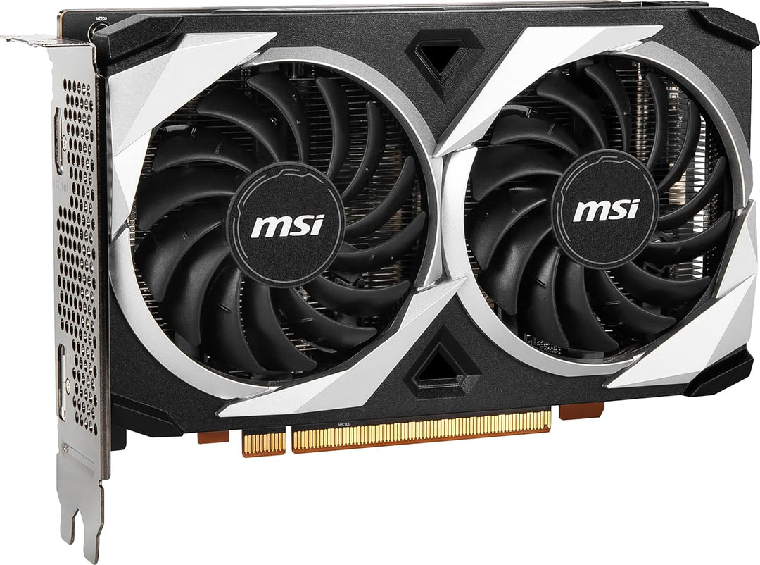 MSI Radeon RX 6500 XT MECH 2X 4G OC Gaming Grafikkarte - GPU 2685/2825 MHz, 4000MB DDR6 Speicher Rad