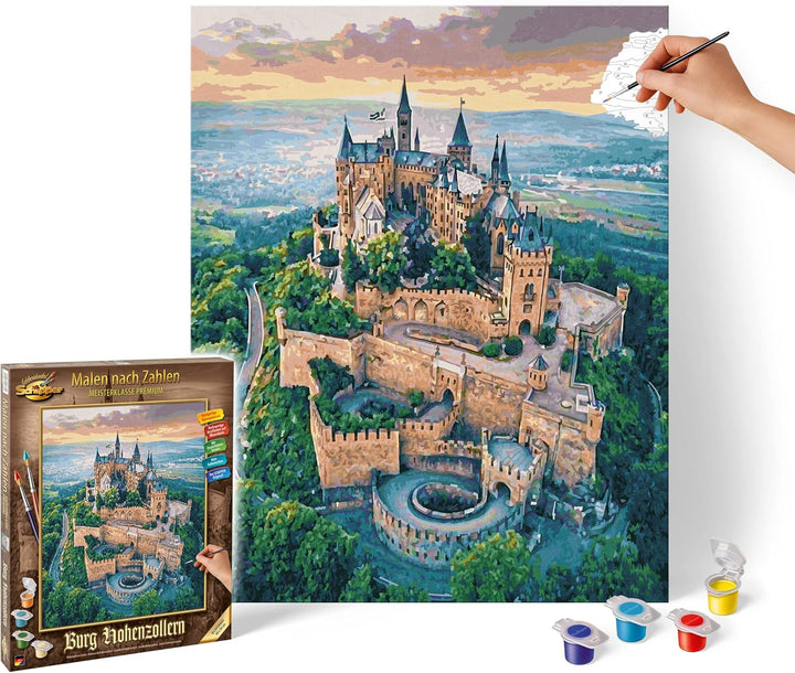 Schipper 609130882 Malen nach Zahlen – Burg Hohenzollern - Bilder malen für Erwachsene, inklusive Pi