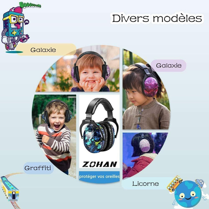 ZOHAN 030 Gehörschutz Kinder, Lärmschutz Kopfhörer Kinder mit Autismus, Passiver Kapselgehörschutz f