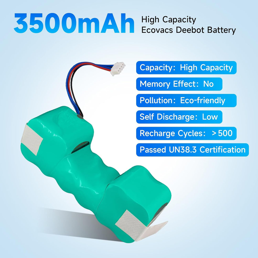 12V/3500mAh Ersatz Akku Für ECOVACS Deebot Ozmo 900, 901, 902, 907, 600, 610, M88, Deebot DE5G, Comb