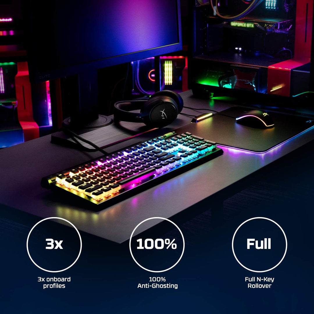 HyperX Alloy Elite 2 – Mechanische Gaming-Tastatur, Software-gesteuerte Beleuchtung und Makroanpassu