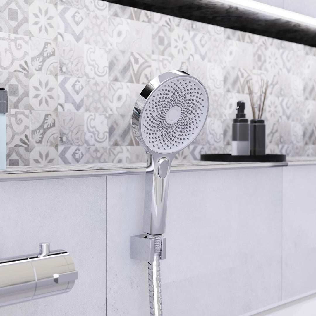 SCHÜTTE Handbrause SAMOA RAIN | Samtstrahl-Technologie | Duschkopf mit über 300 Düsen | 3 einstellba
