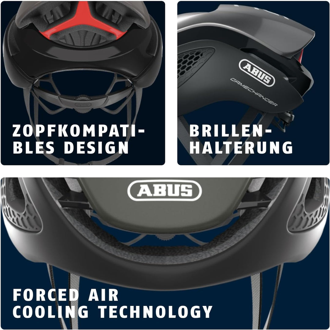 ABUS Rennradhelm GameChanger - Aerodynamischer Fahrradhelm mit optimalen Ventilationseigenschaften f