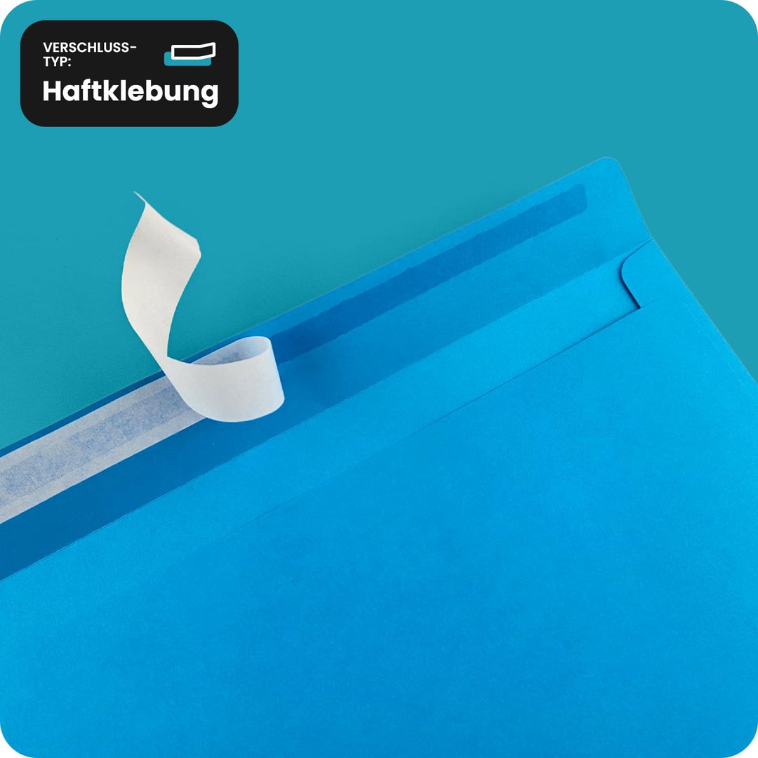 Netuno 200 Briefumschläge Braun DIN C4 229 x 324 mm gerade Klappe haftklebend Brief-Umschläge gross