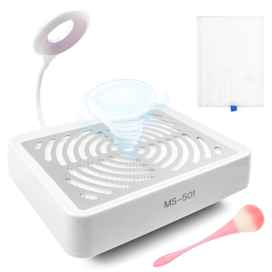 Staubabsaugung für Nägel mit Filter & Lampe,Professionelle nagelstaubsauger Nagel Staubabsaugung Sta