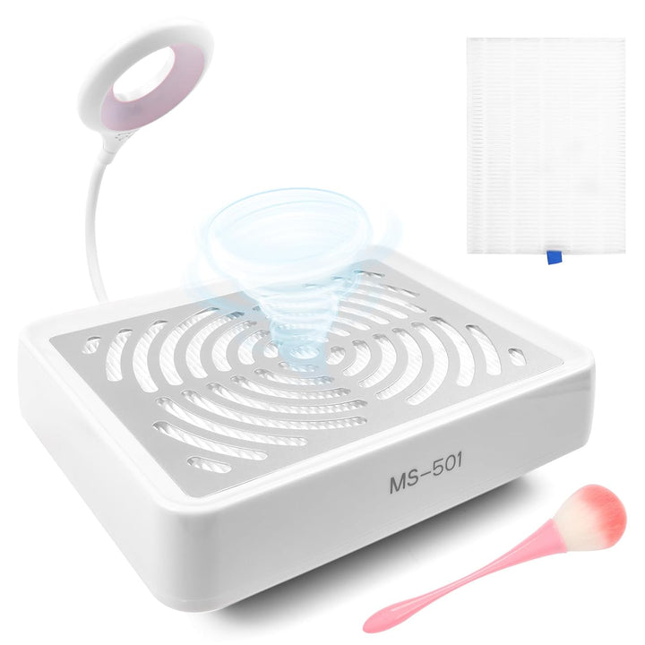 Staubabsaugung für Nägel mit Filter & Lampe,Professionelle nagelstaubsauger Nagel Staubabsaugung Sta