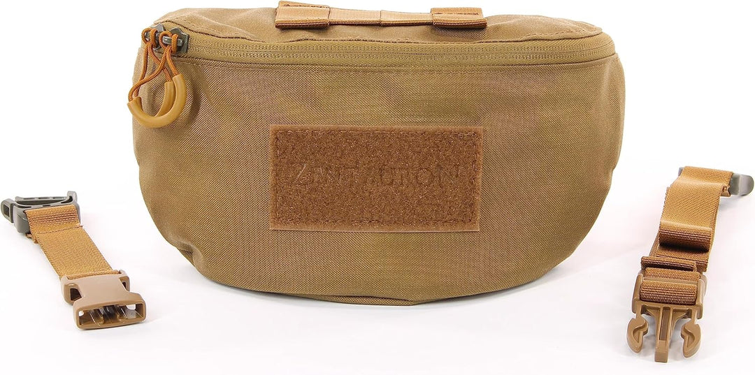 Zentauron Hüfttasche Modular 1,8 L Bauchtasche 2 Fächer MOLLE Abnehmbarer Gurt Tactical Gürteltasche