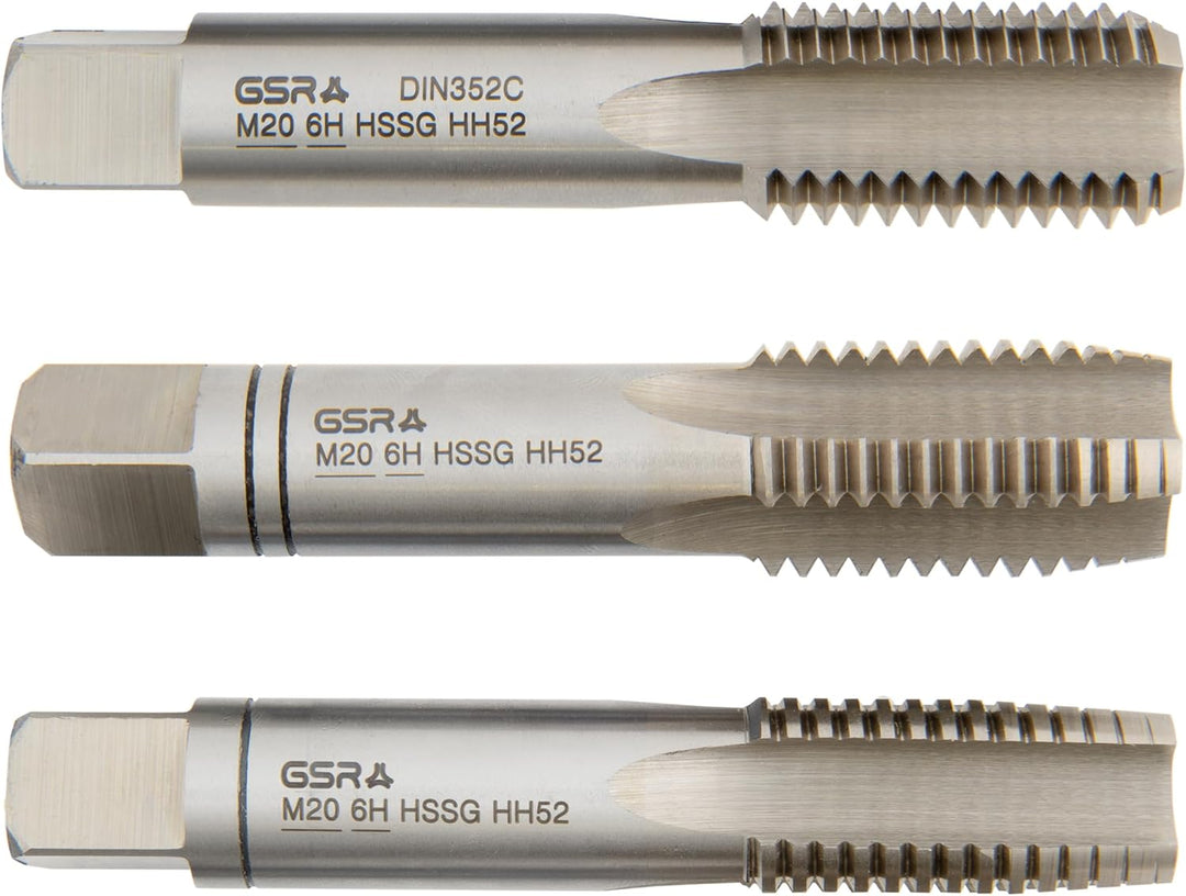 PROFI Gewindebohrer M36 Handgewindebohrer Satz HSSG 3 teilig | Gewindebohrer | Gewindeschneider Set