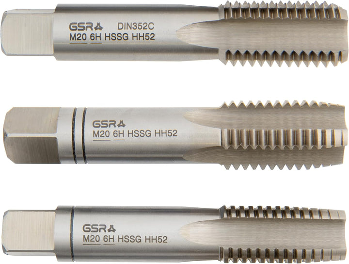 PROFI Gewindebohrer M36 Handgewindebohrer Satz HSSG 3 teilig | Gewindebohrer | Gewindeschneider Set