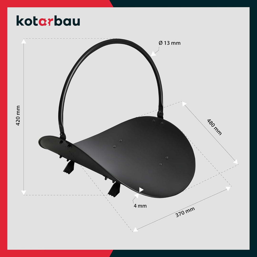 KOTARBAU® Kaminholzkorb Metall Holzkorb Kaminholz Brennholzkorb Kaminholzregal Feuerholzkorb Schwarz